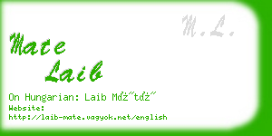 mate laib business card